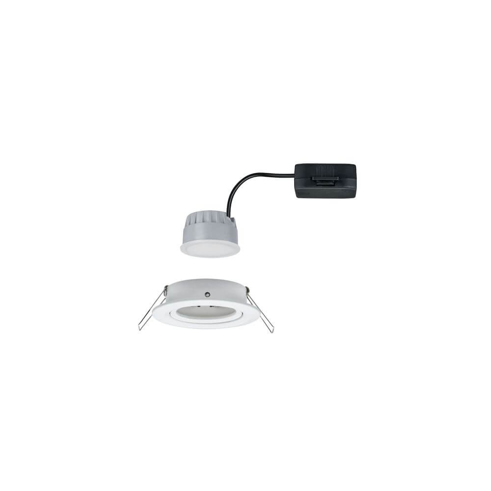 Einbaustrahler LED Nova rund 3-Stufen Dimmbar Weiß mit flachem Design und auswechselbarem LED Leuchtmittel.