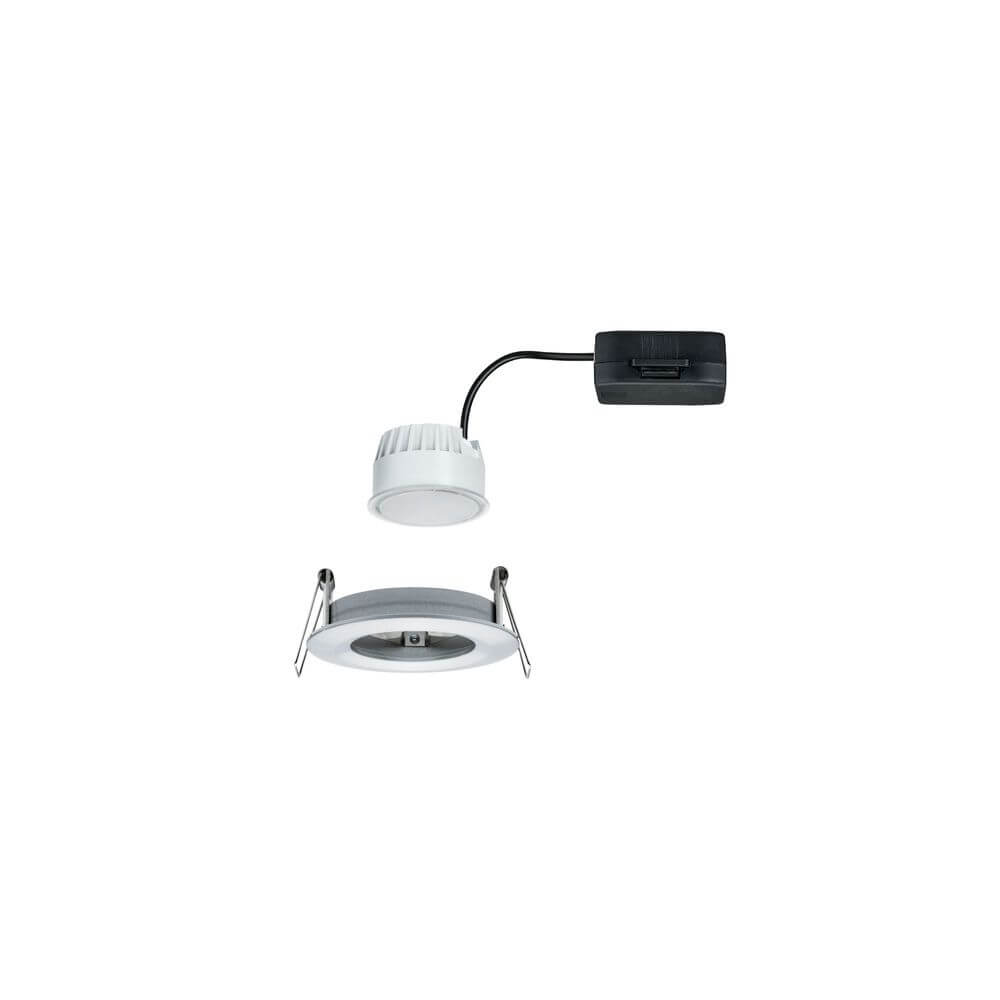 Einbaustrahler LED Nova rund Alu-Gedreht, flacher Einbau, 230V-Direktanschluss, warmweiß 2700K, inkl. LED Leuchtmittel
