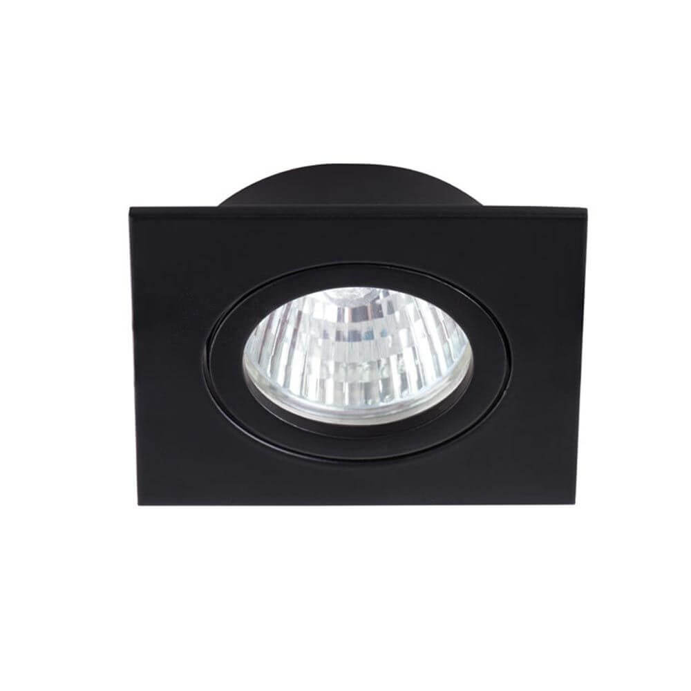 Einbaustrahler Dalla eckig schwenkbar Schwar. Moderne Leuchte mit schwenkbarem Lichtstrahl, ideal für den Innenbereich.