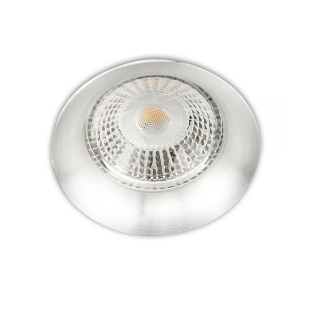 Einbaustrahler Slim rund für GU10, MR16 Alu-Gebürstet mit trichterförmigem Design und geringem Durchmesser.