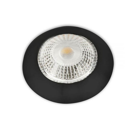 Recessed spotlight Slim round for GU10, MR16 Black - Minimalist with black recessed trim and slim bezel.