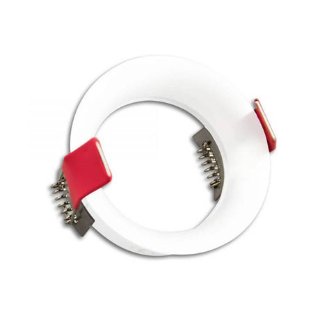 Einbaustrahler Slim rund für GU10, MR16 Weiß – runder Halter ohne Leuchtmittel und Fassung.