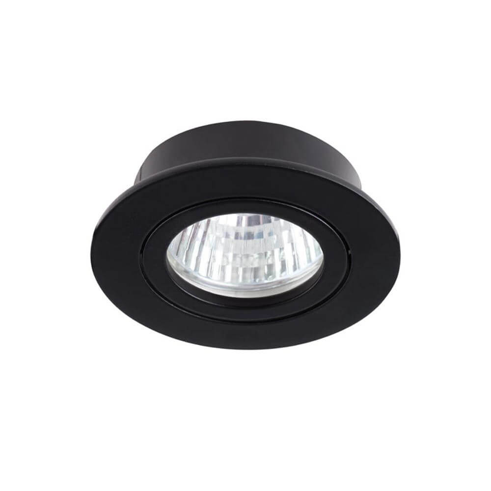 Einbaustrahler Dalla rund schwenkbar Schwarz mit beweglichem Ring für individuelle Lichtstrahlsteuerung.