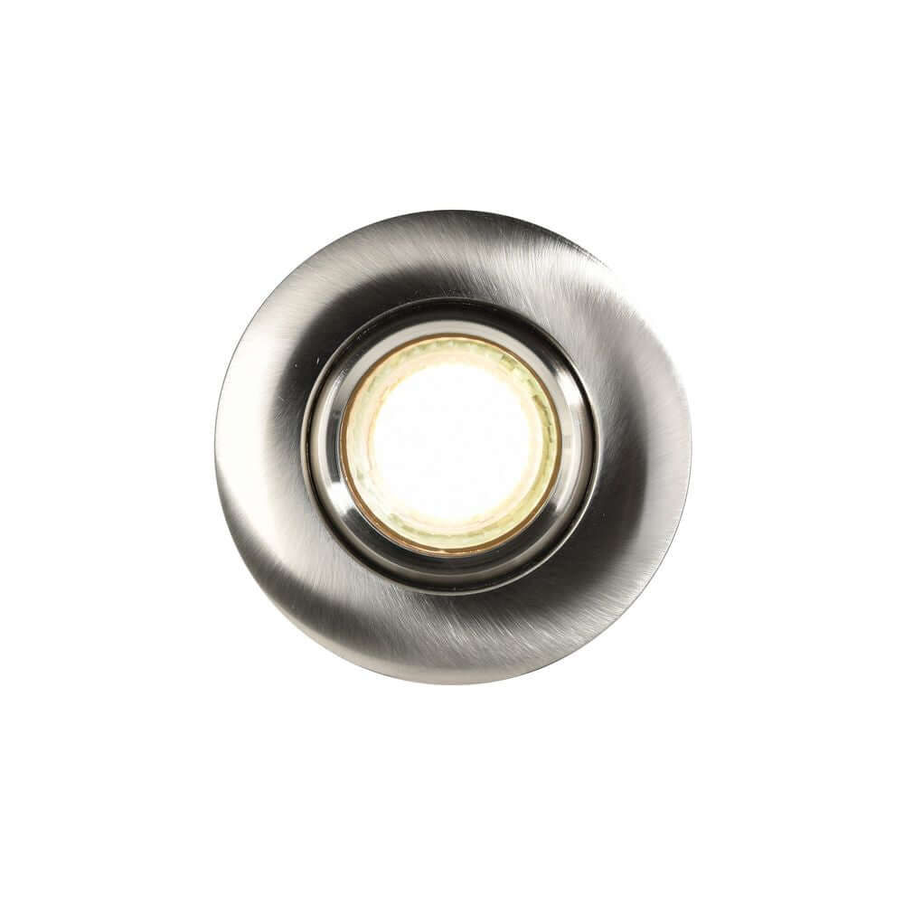 Einbaustrahler Umberto IP44 in edlem Design, ideal für verschiedene Deckenmaterialien und richtungsweisendes Licht.