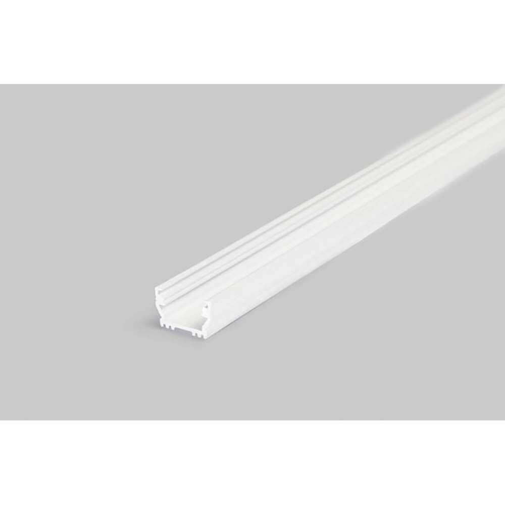 Putsningsprofil 200cm vit utan lock för LED-remsor