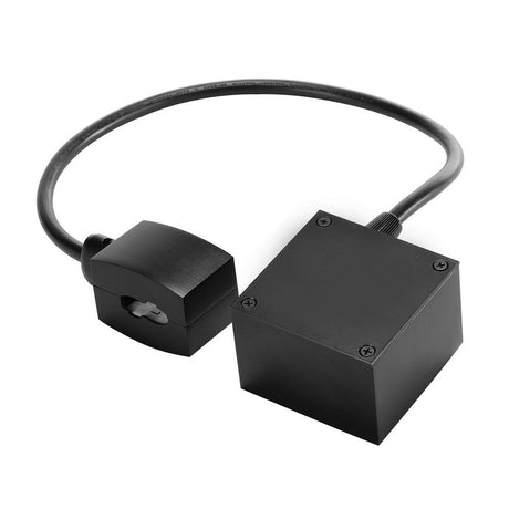 Feed-in for Easytec II Black Cable length: 40 cm with ceiling rose, flexible and can be connected directly to 230V mains voltage.