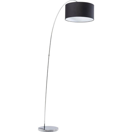 Elegante Stehleuchte Gooseneck Schwarz mit elegantem Design und hochglänzendem Chromgestell.