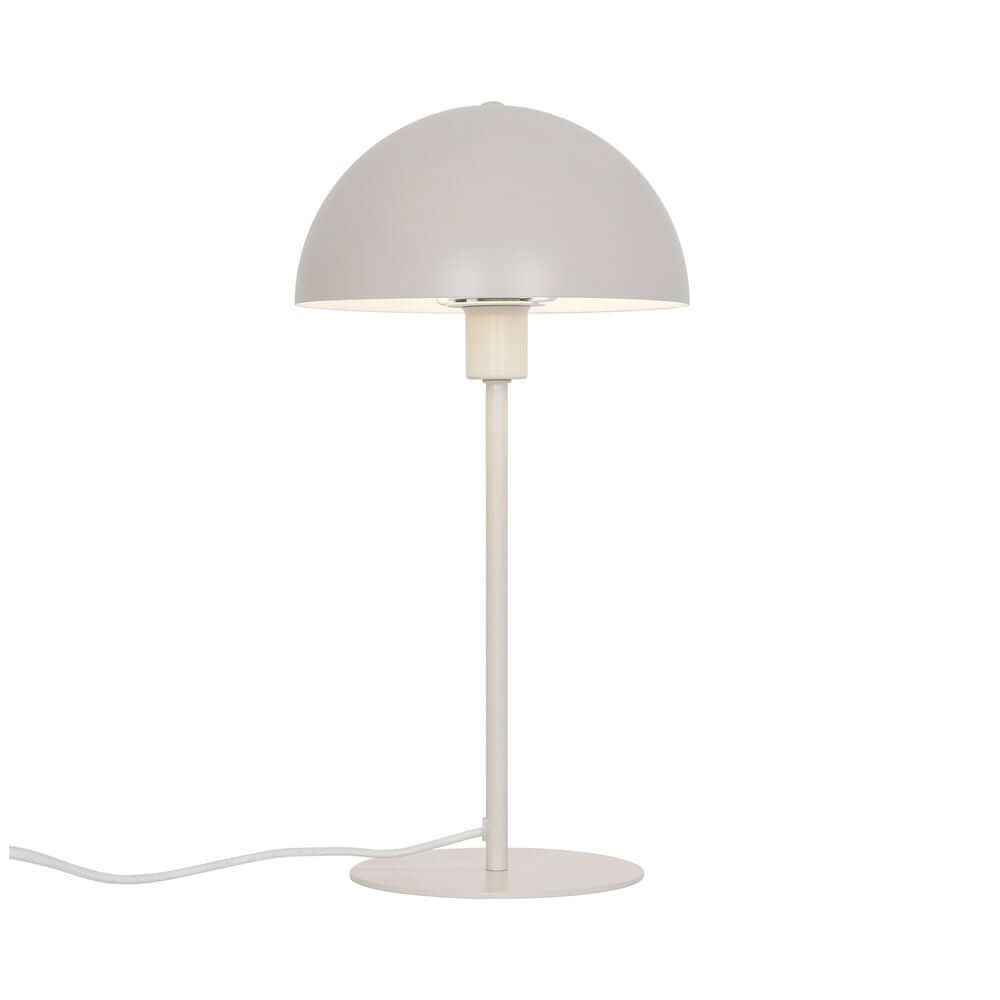 Ellen Tischleuchte Beige mit rundem Schirm und modernem Design für stilvolle Innenräume.
