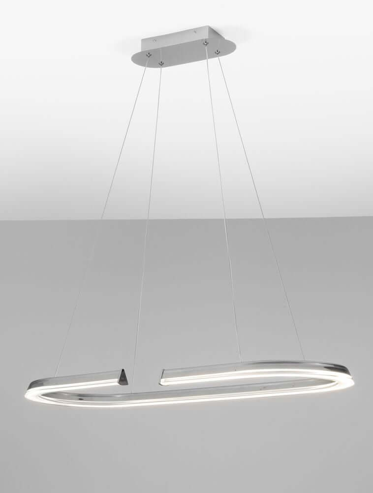 Elmo LED Pendelleuchte Ø 90cm 3500K Chrom mit modernem Design und hochwertiger Aluminium-Oberfläche.