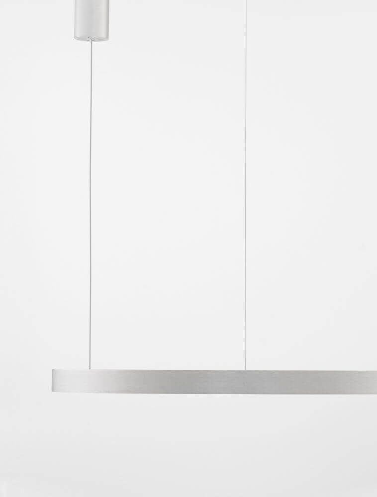 Elowen LED Pendelleuchte Ø 80cm 3000K Up & Down in elegantem Weiß mit zirkulärem Aluminium-Schirm