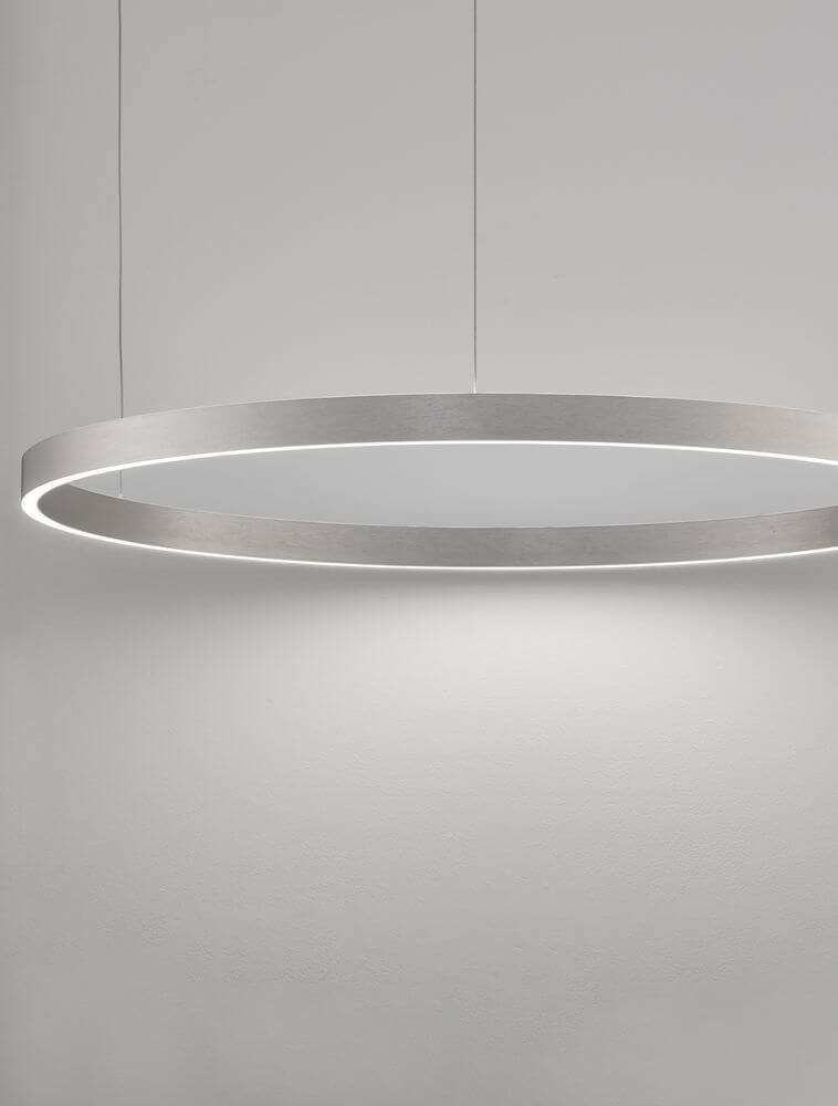 Elowen LED Pendelleuchte Ø 98cm 3000K Up & Down in elegant silberner Ausführung, modernes Design.
