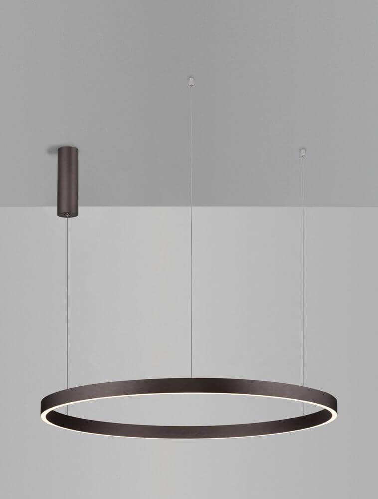 Elowen LED Pendelleuchte 3000K Up & Down Braun in modernem Design für Esszimmer und Wohnzimmer