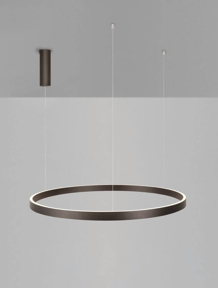 Elowen LED Pendelleuchte 3000K Up & Down Braun in modernem Design, braun, minimalistisch.