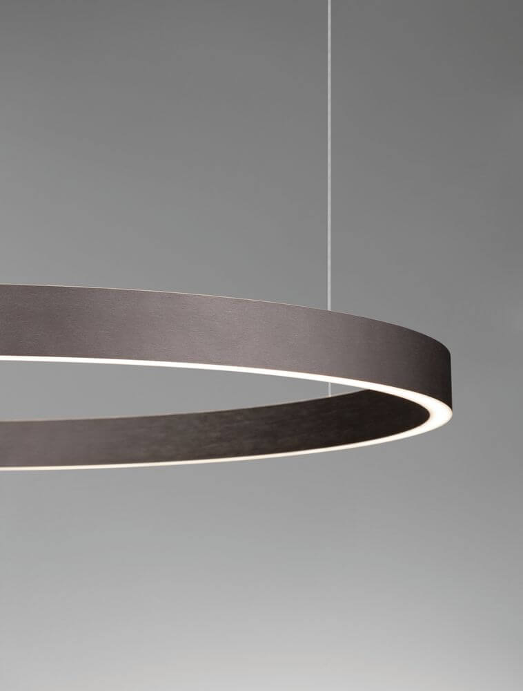 Elowen LED Pendelleuchte 3000K Up & Down Braun im modernen und minimalistischen Design aus Aluminium und Kunststoff