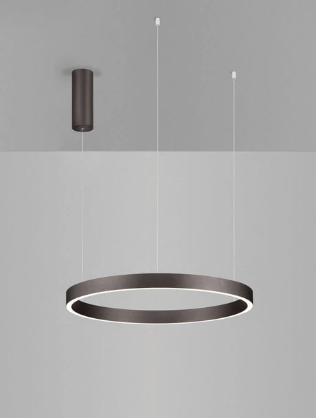 Elowen LED Pendelleuchte 3000K Up & Down Braun, moderne runde Hängeleuchte von Nova Luce