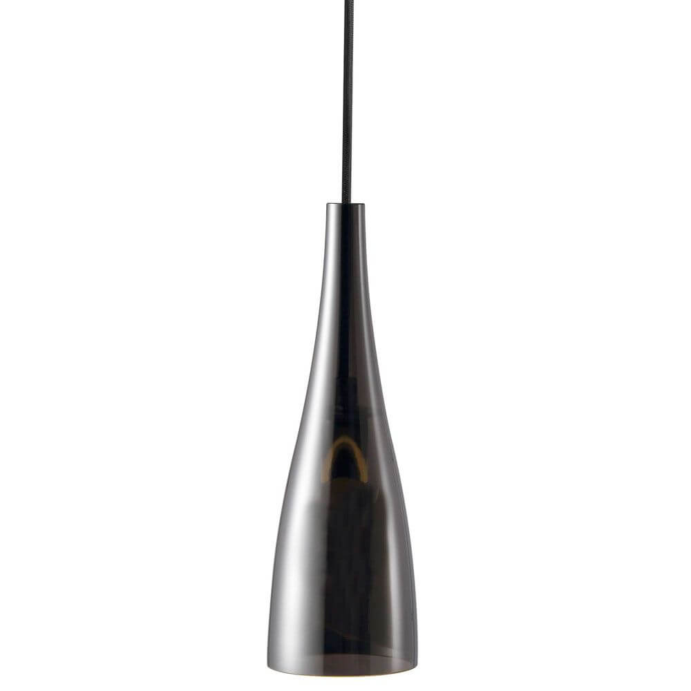 Embla Glas Pendelleuchte Rauch, Schwarz - elegante und moderne Hängeleuchte in Rauchglas-Design.