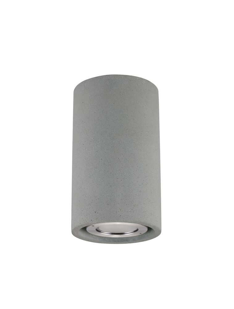 Emile LED Außenwandleuchte Rund 3000K Grau IP65 aus Beton und Glas für Balkon und Terrasse