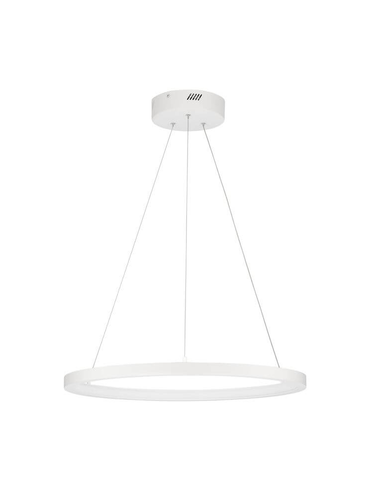 Empatia LED Pendelleuchte Ø 60cm 3000K in modernem Design, schwebend, mit weißem Finish und eleganter Beleuchtung.