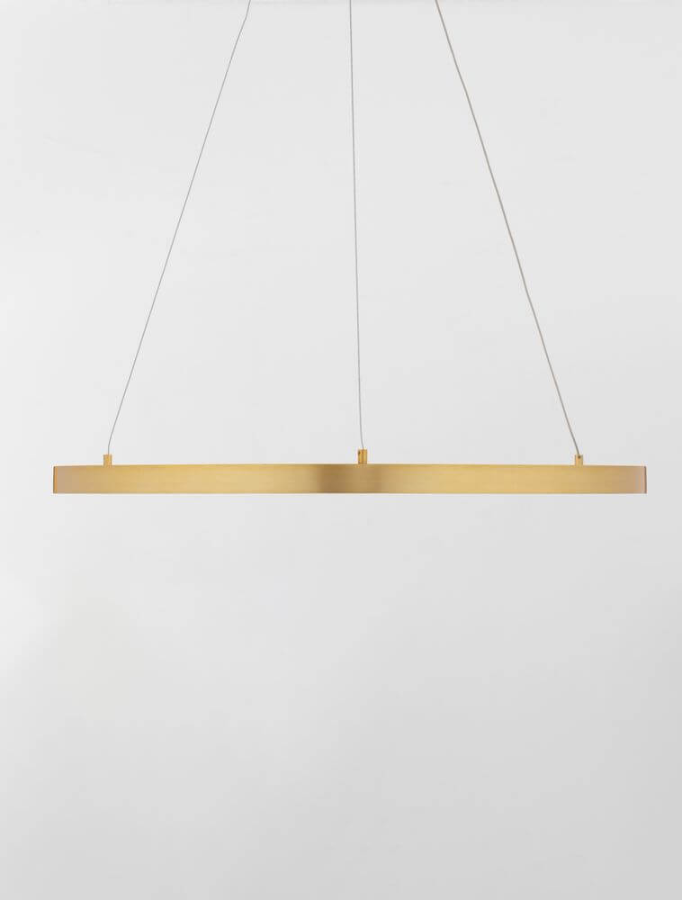 Empatia LED Pendelleuchte Ø 60cm 3000K - elegante goldene Lichtquelle für stilvolle Räume.