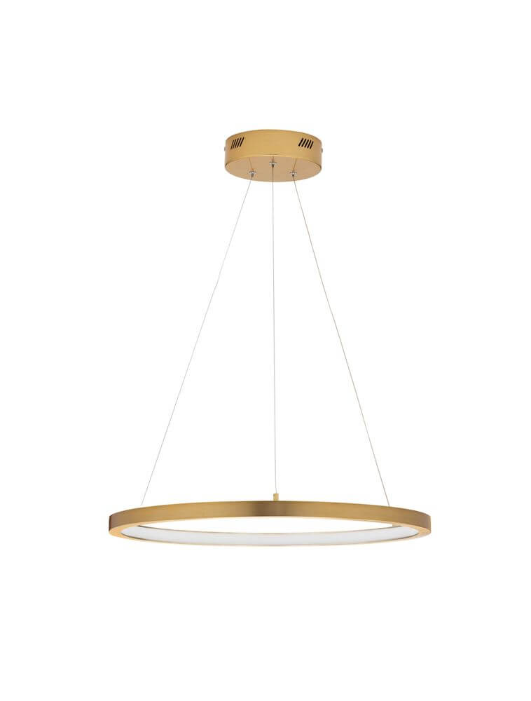 Empatia LED Pendelleuchte Ø 60cm 3000K in Gold Messing Aluminium, modernen Design und eleganter Beleuchtung.