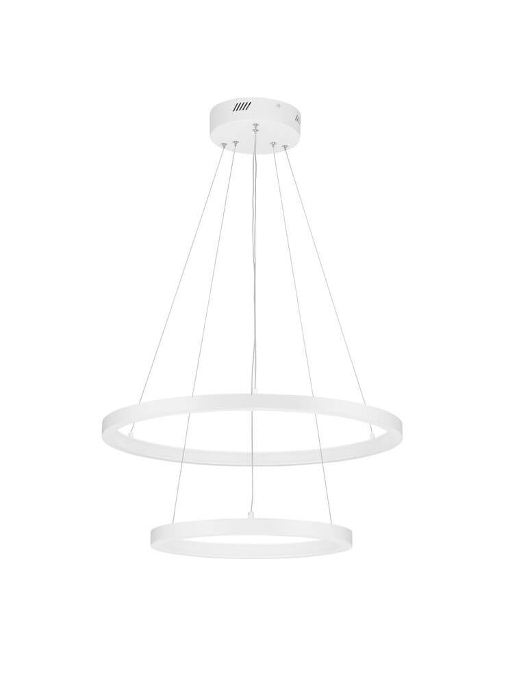 Empatia LED Pendelleuchte 2-flammig Ø 60cm 3000K in modernem Design mit zwei Ringen.