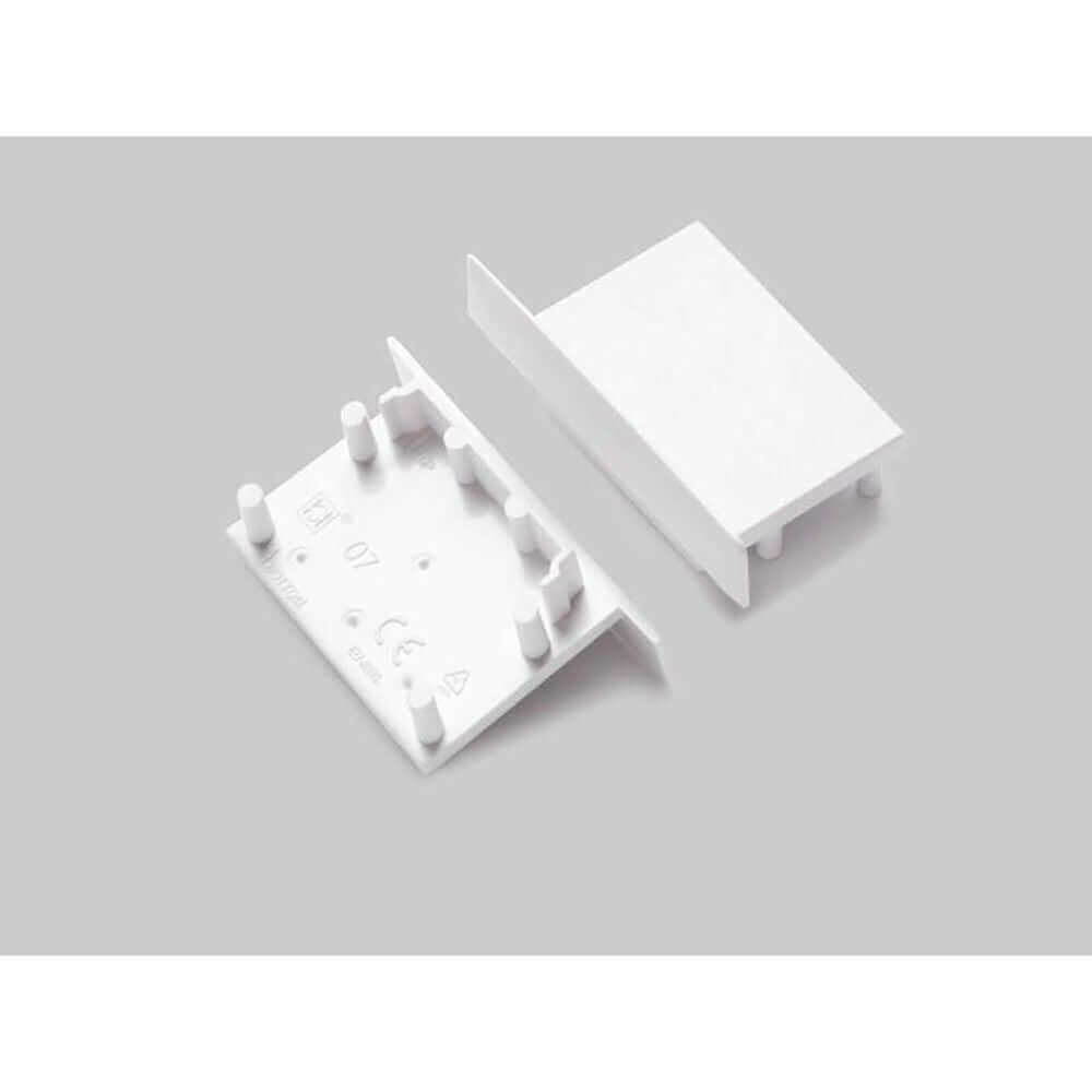 Endkappe 2er Set Varia 07 weiß für das 30mm Profil der Varia Serie, zwei weiße Endkappen.