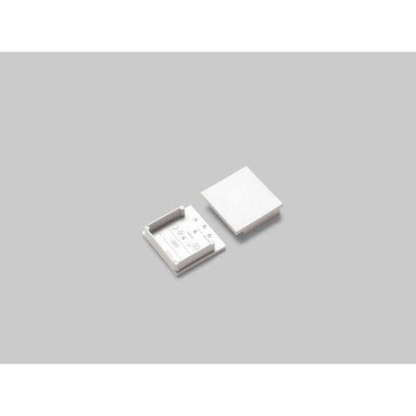 Endkappen 2er-Set Varia 08B Weiß für LED-Aluminiumprofil, schützt und verschließt das Profilende sauber