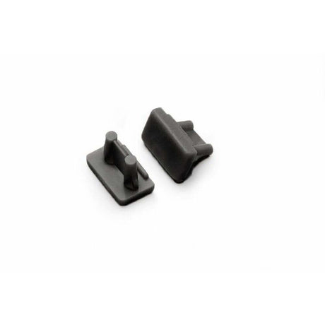 Endkappen 2er Set für Aufbauprofil mini Typ A Schwarz - Set von zwei schwarzer Endkappen.