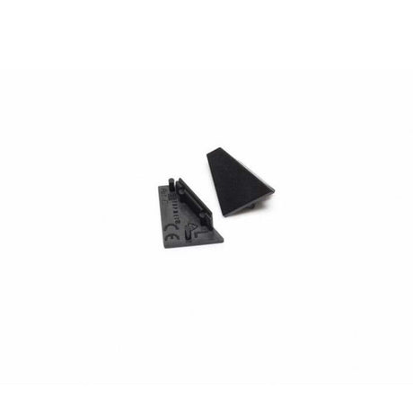 Endkappen 2er Set für Eckprofil 30° Typ F Schwarz - LED Eckprofile Zubehör in Schwarz
