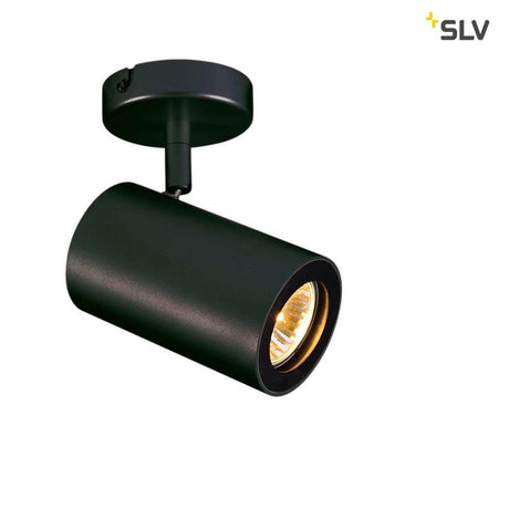Enola B Wand- und Deckenleuchte Single Schwarz GU10 max. 50W - schwarze Spotleuchte von SLV
