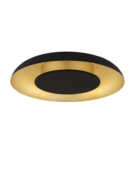 Epos ceiling light Ø 40cm 2700, 4000K in black/gold, dimmable with TRIAC, DIP switch function.