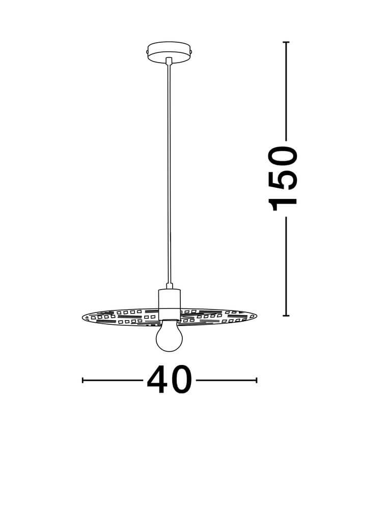 Eres Pendelleuchte in Gold, moderne Deckenleuchte, Maße: 150 cm hoch, 40 cm Durchmesser.