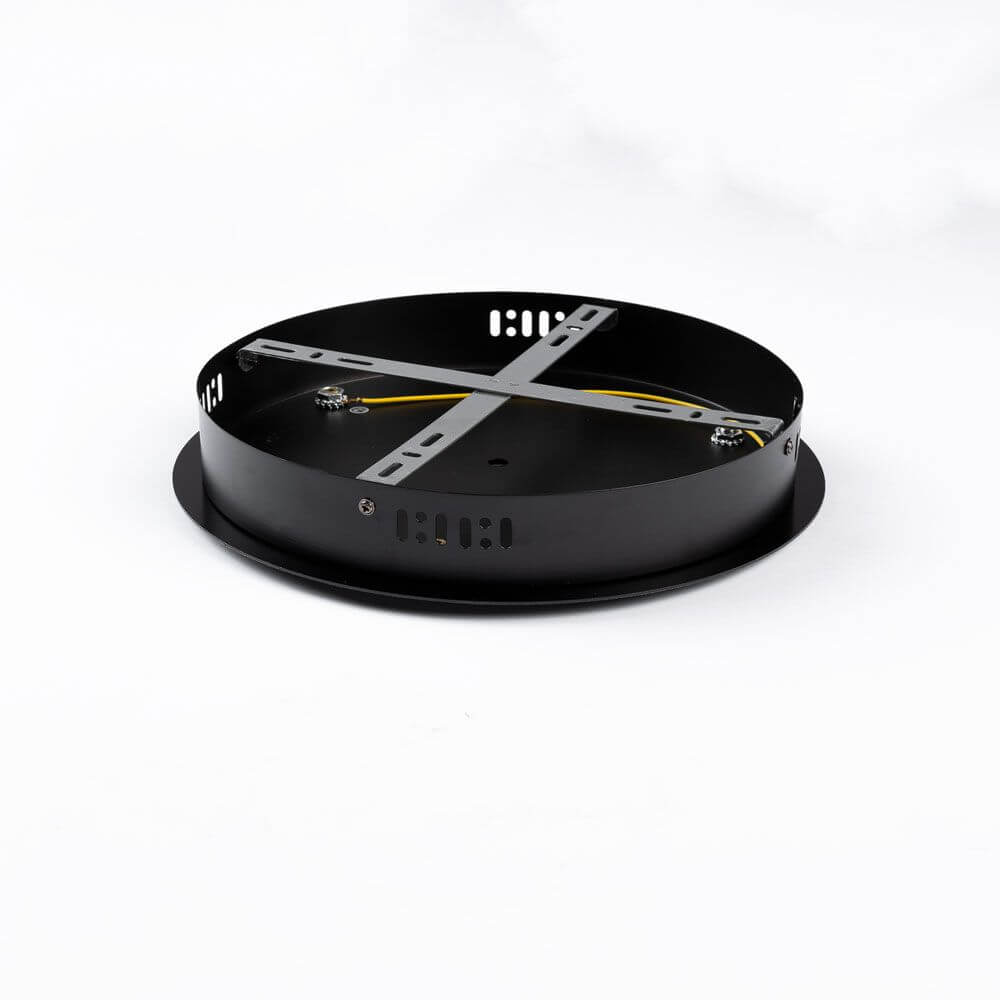 s.luce Ersatz-Baldachin 3-fach Ø 33cm für Ring-Serie, drei Aufnahmepunkte für Stahlseil oder Koaxialkabel.