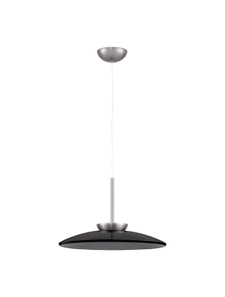 Esti LED Pendelleuchte Ø 50cm 3000K in Nickel/Rauch, moderne Hängeleuchte mit rundem Schirm