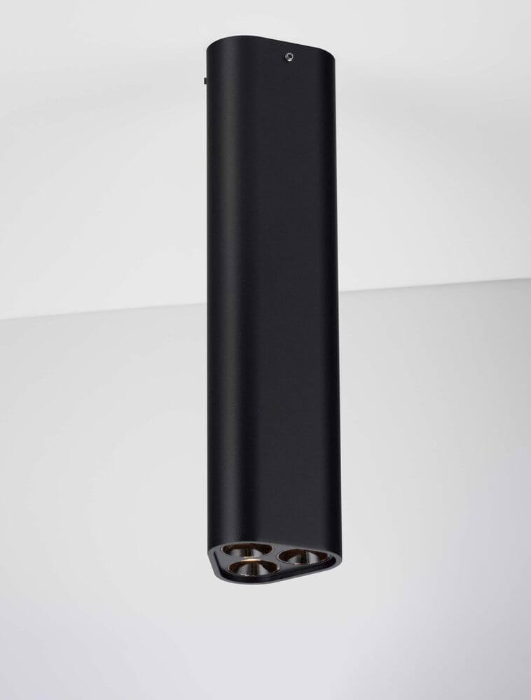 Etho Deckenleuchte H 20cm 3-flammig 3000K in schwarzem Design, elegant und modern.