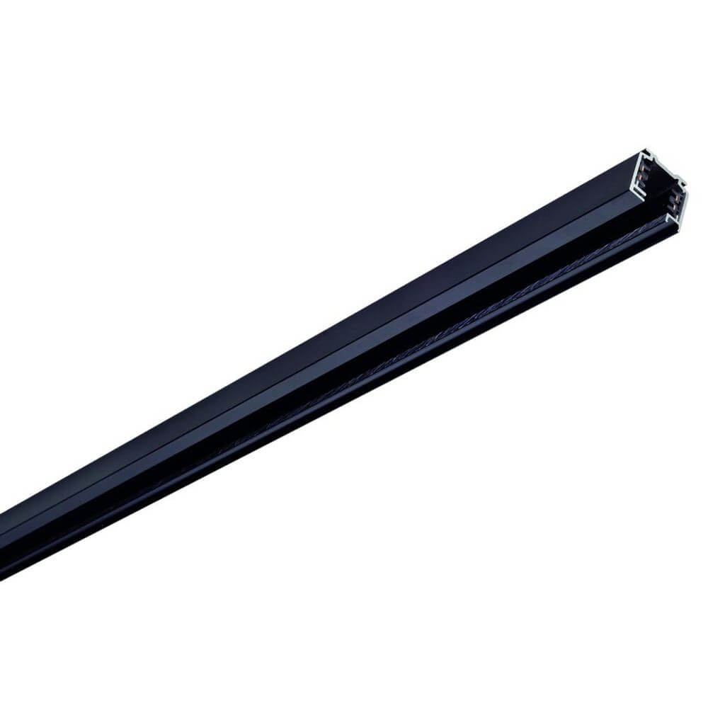 Eutrac 3-Phasen Stromschiene Schwarz 1m, Aluminium Trägerschiene für Hochvolt-Systeme