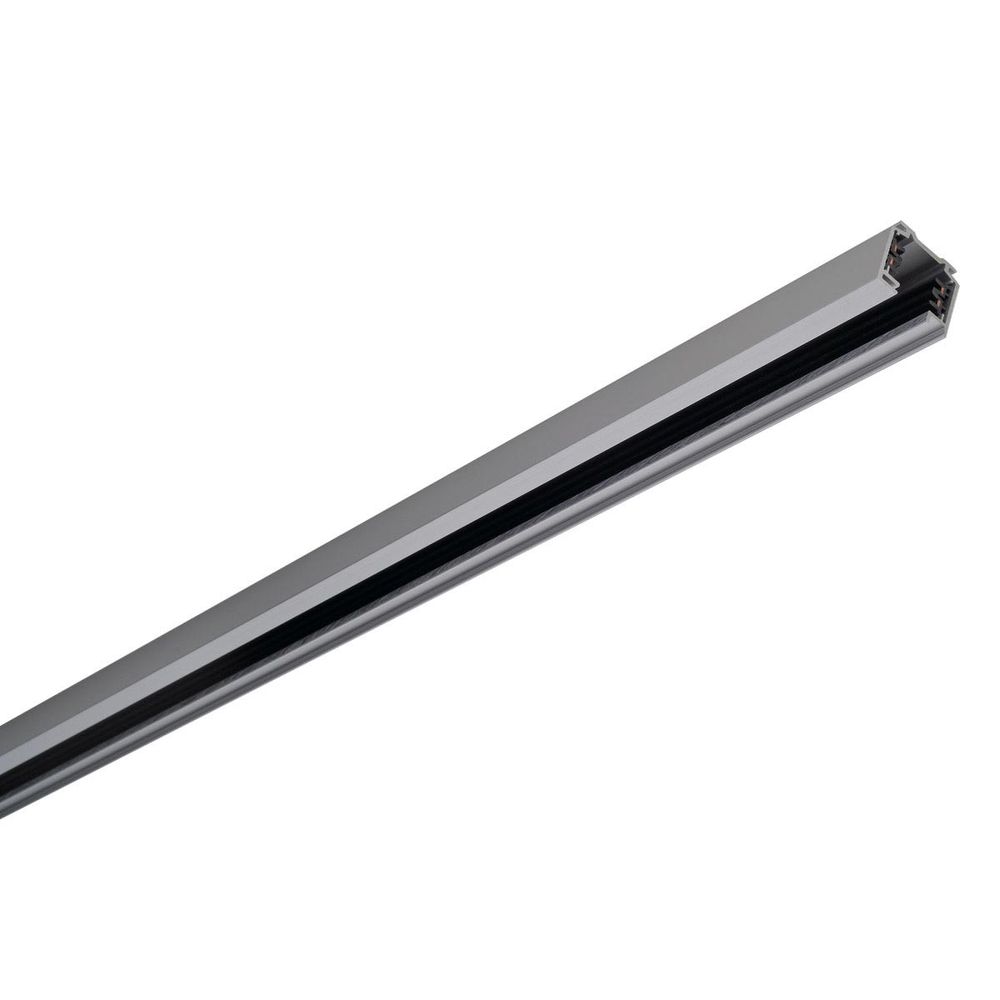 Eutrac 3-Phasen Stromschiene Silbergrau 1m Aluminium Trägerschiene für Hochvolt-Systeme.