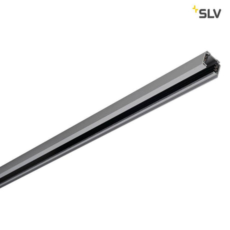 Eutrac 3-Phasen Stromschiene Silbergrau 2m, Aluminium-Trägerschiene für Hochvolt-Aufbauschienen-System