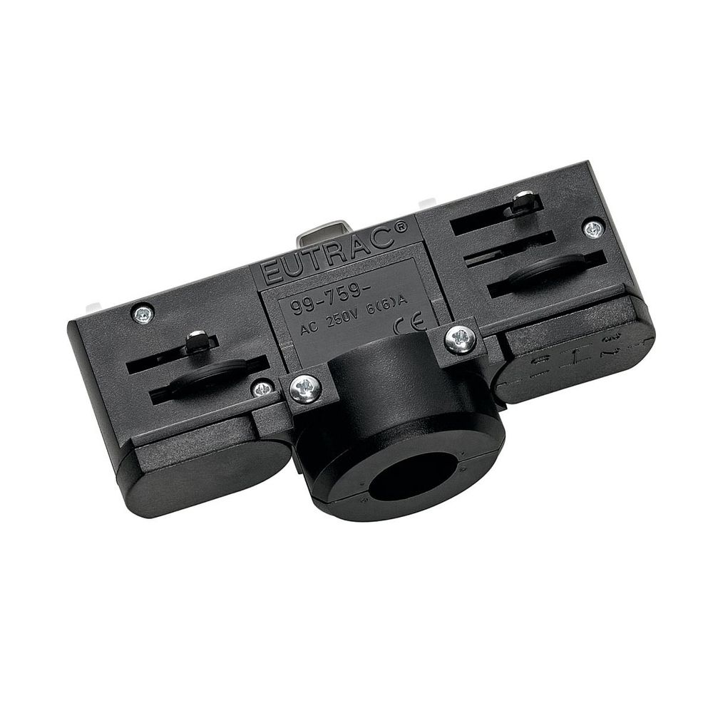 Eutrac 3-Phasen Schienenadapter Schwarz inkl. Zubehör für Hochvolt-Schienen-System.