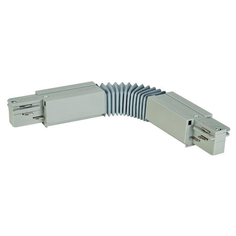 Eutrac Flex-Verbinder Grau für Hochvolt 3Phasen-Aufbauschienen-System, flexibler Verbinder mit Einspeisung