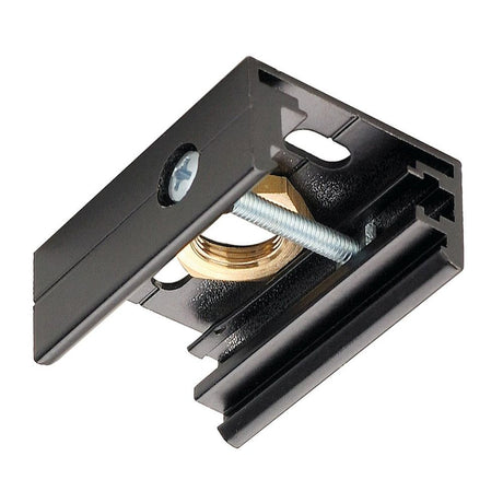 Eutrac Pendelclip für 3-Phasenstromschiene Schwarz, schwarzer Pendelclip mit M13 Innengewinde