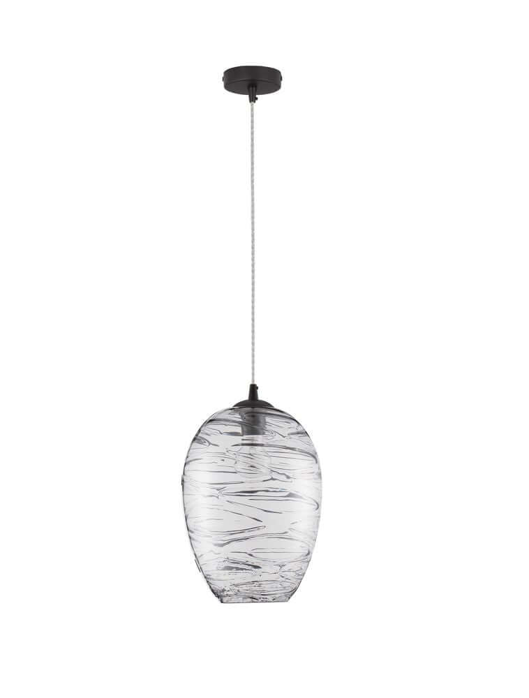 Evleen Pendelleuchte Ø 23cm Schwarz, Grau - elegante Pendellampe mit modernem Design und klassischer Form.