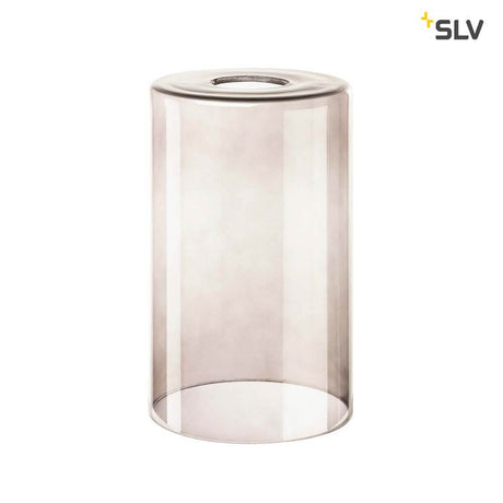 Abat-jour en verre Fenda 20 cm verre fumé – élégant cylindre en verre à l’aspect verre fumé avec un diamètre de 12,5 cm.