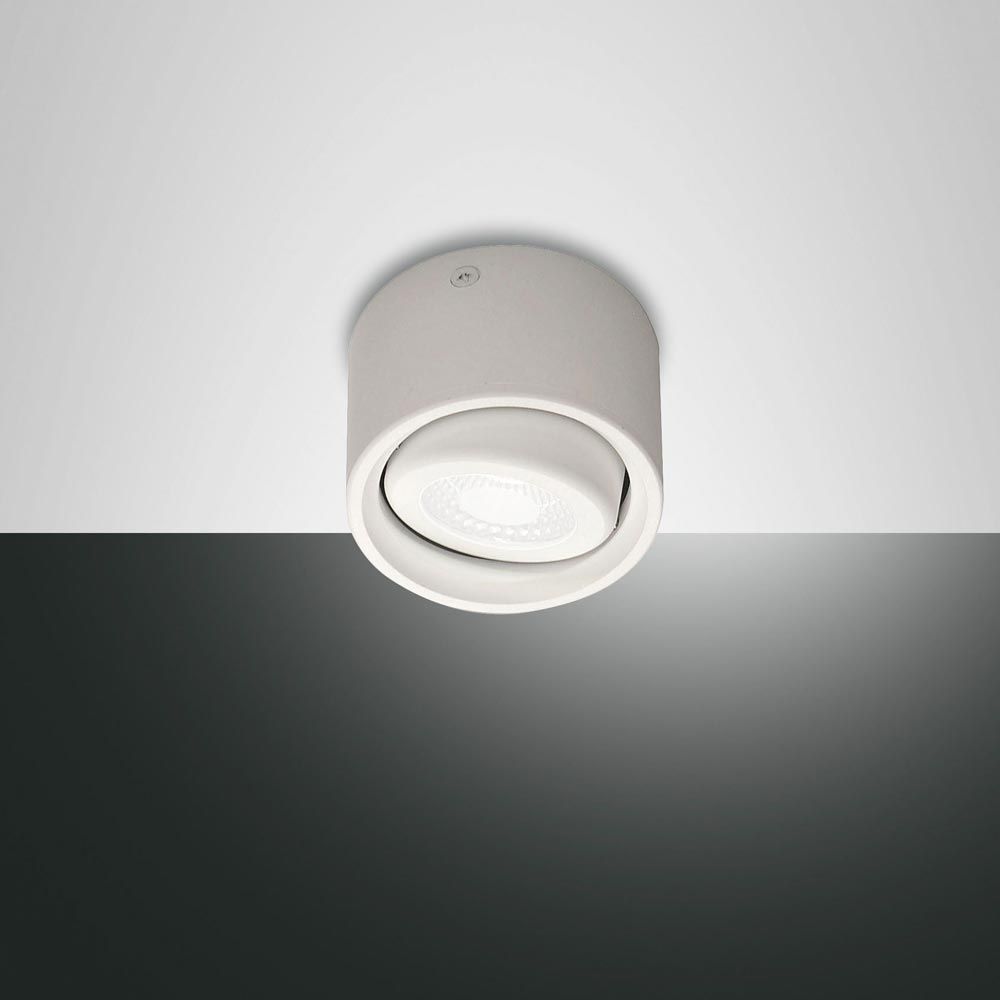 Anzio Spot Weiß - schwenkbarer Aufbau-Spot mit 6 Watt LED und 540 Lumen Lichtstrom in klarer Form.