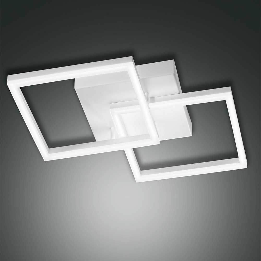 Bard 3000k LED Deckenleuchte Weiß mit modernem Design und quadratischen Rahmen.