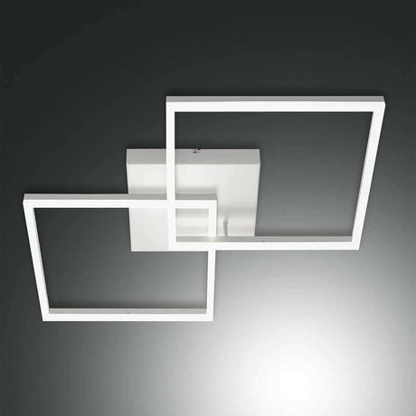 Bard 3000k LED Deckenleuchte Weiß - moderne Deckenleuchte in Weiß mit quadratischem Design.
