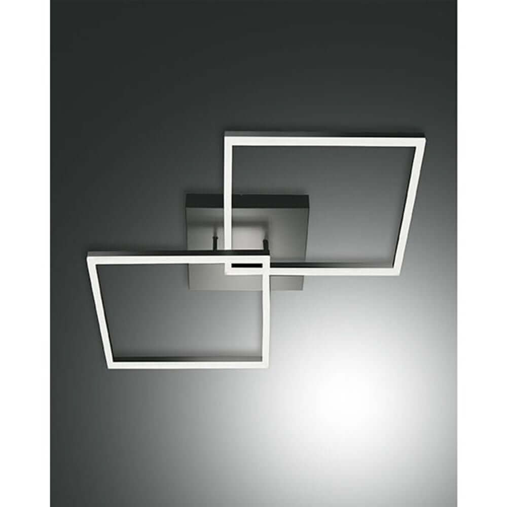 Bard LED Deckenleuchte Metall Anthrazit mit modernen, dimmbaren LED-Rahmen in stilvollem Design.