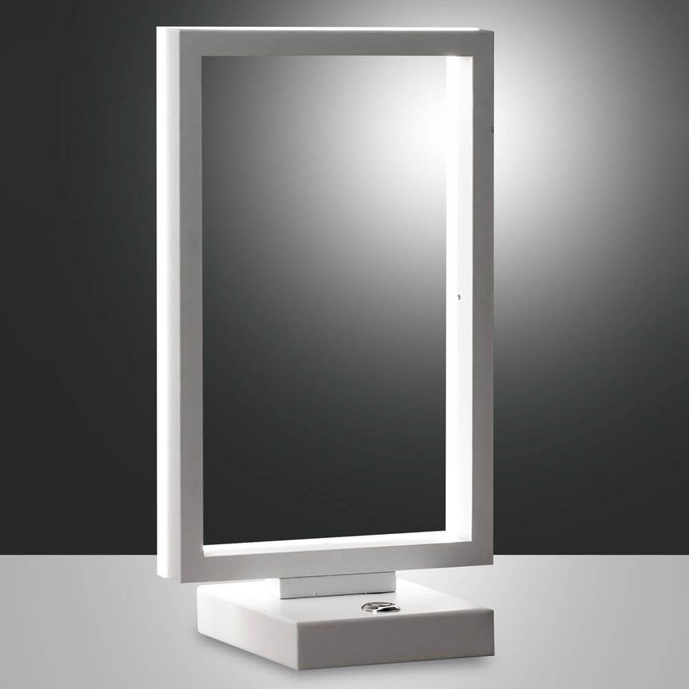 Bard LED Tischleuchte 1350lm Weiß mit dimmbarem, blendfreiem Licht und weißer Acrylglasabdeckung.