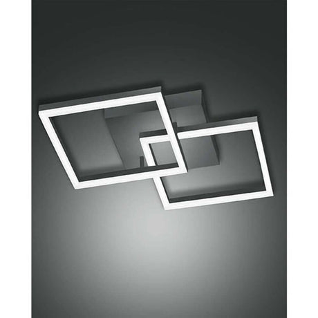 Bard LED Wand- & Deckenleuchte Anthrazit in stilvollem, modernem Design mit zwei rechteckigen Rahmen.