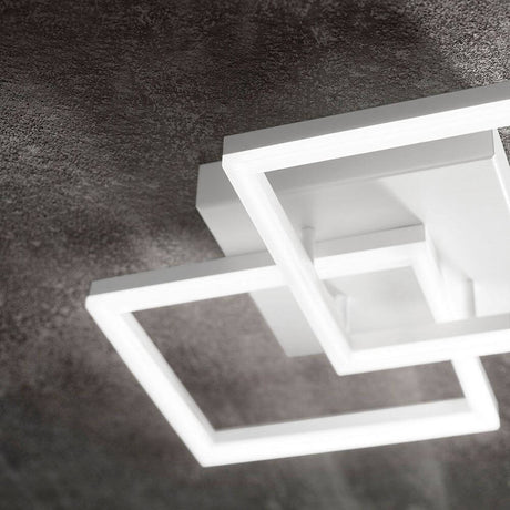Bard LED Wandleuchte Weiß – stilvolle dimmbare Rahmenleuchte in weißem Design.